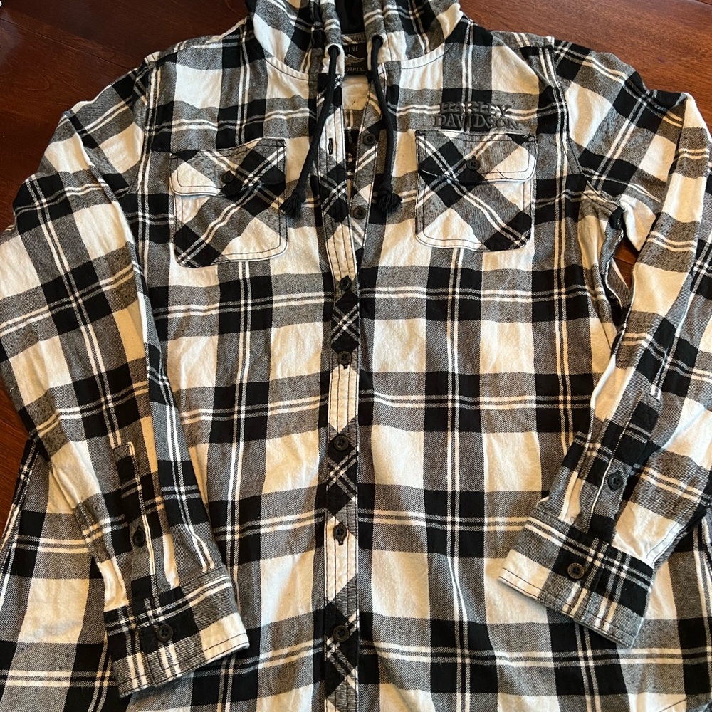 Women’s Harley Davidson Hooded Flannel